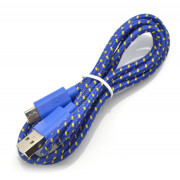 Przewód microUSB B - A w granatowym oplocie EB175UG - 1m