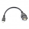 Adapter OTG host microUSB-USB Akyga - 0,15 m - zdjęcie 1