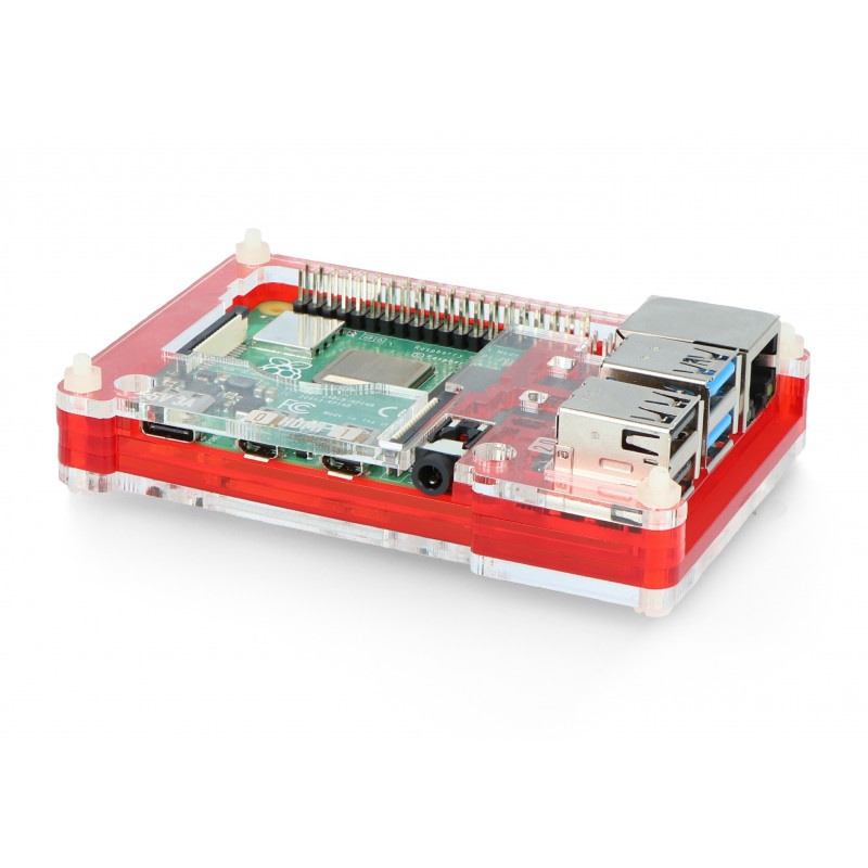 Obudowa do Raspberry Pi Model 4B Pibow Coupé 4 – Czerwona