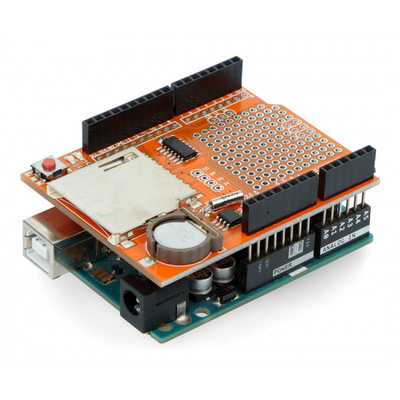 DataLogger Shield V1.0 z czytnikiem kart SD dla Arduino