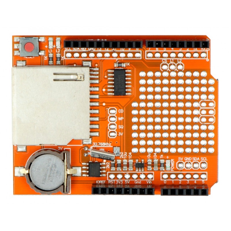 DataLogger Shield V1.0 z czytnikiem kart SD dla Arduino
