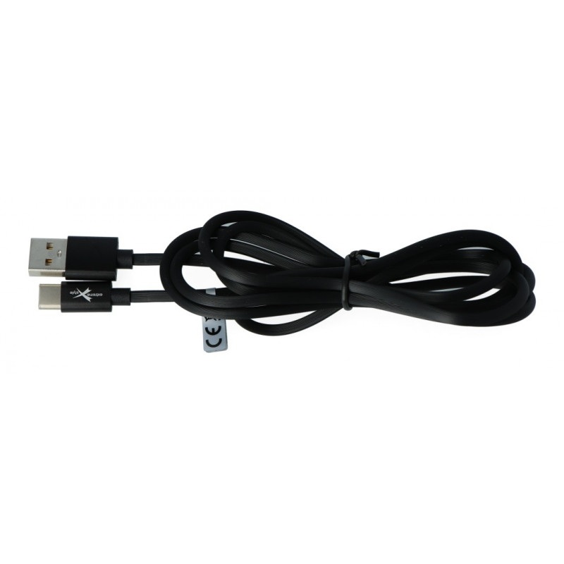 Przewód eXtreme USB 2.0 Typ-C silikonowy czarny - 1,5m