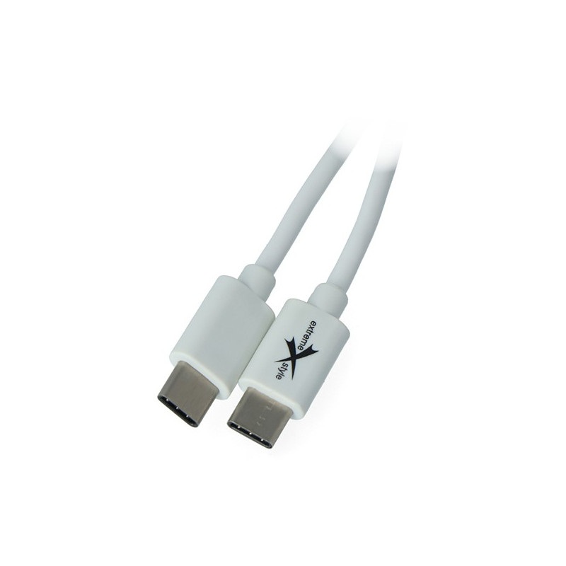 Przewód Extreme USB Typ-C - Typ-C biały - 1m