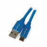 Przewód Lanberg USB Typ A-C 2.0 niebieski premium 5A - 0,5m - zdjęcie 1