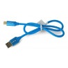 Przewód Lanberg USB Typ A-C 2.0 niebieski premium 5A - 0,5m - zdjęcie 3