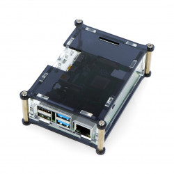 Obudowa Raspberry Pi Model 4B - czarno-przezroczysta - LT-4B26