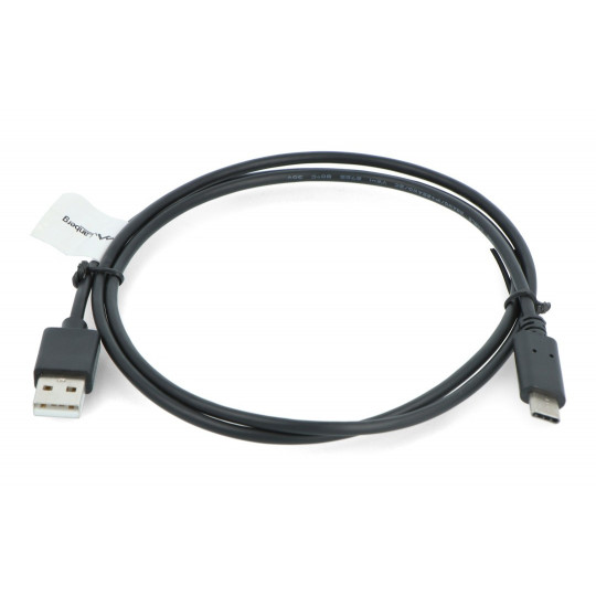 Кабель Lanberg USB A 2.0 - USB C черный, для быстрой зарядки 3.0 - 1 м