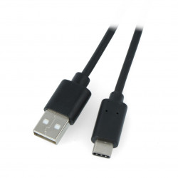 Przewód Lanberg USB Typ A - C 2.0 czarny -  3m