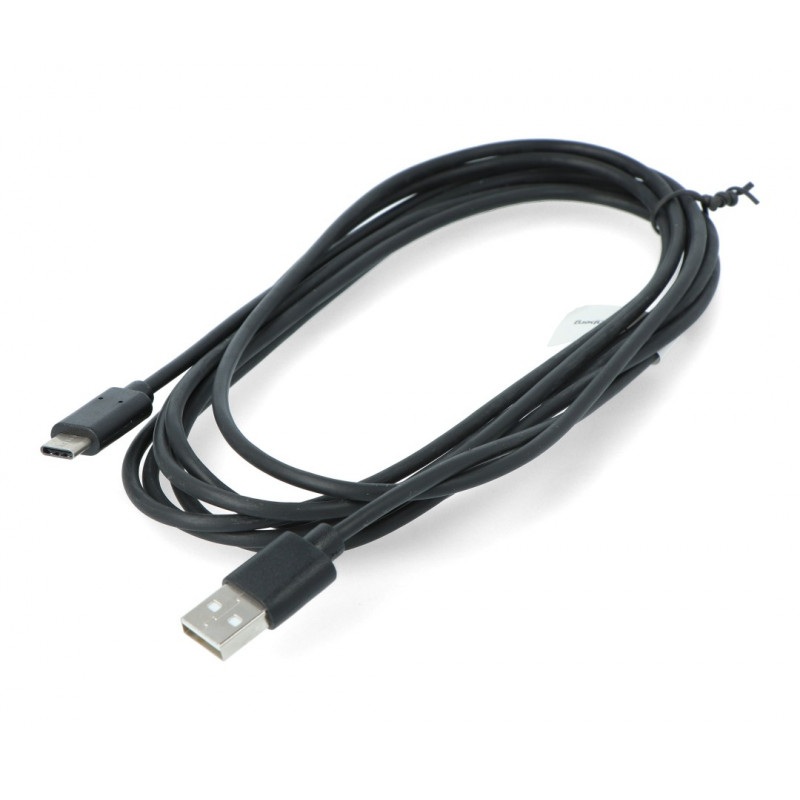 Przewód Lanberg USB Typ A - C 2.0 czarny -  3m