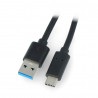 Przewód Lanberg USB Typ A - C 3.1 czarny - 1m - zdjęcie 1