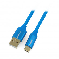 Przewód Lanberg USB Typ A - C 2.0 niebieski premium QC 3.0 - 1m