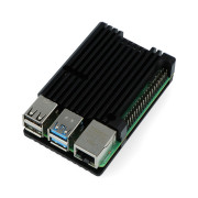 Obudowa do Raspberry Pi 4B - aluminiowa - czarna