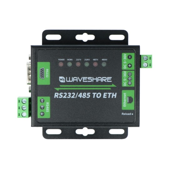 Конвертер RS232/RS485 - Ethernet - Cortex M4 - Waveshare 16530