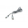 Przewód TRACER USB A - USB C 2.0 czarno - srebrny oplot - 1m - zdjęcie 2