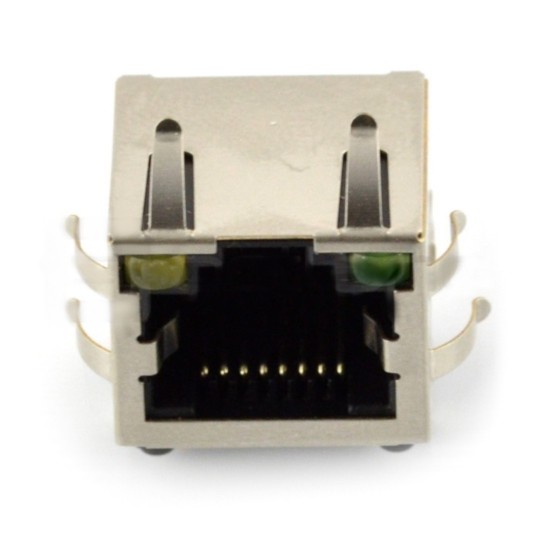 Екранована мережева розетка 8P8C RJ45 зі світлодіодами - 5 шт.