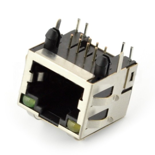 Екранована мережева розетка 8P8C RJ45 зі світлодіодами - 5 шт.