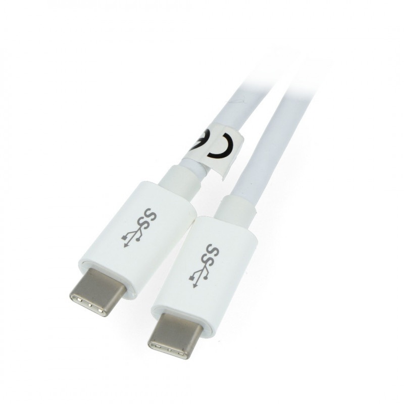 Przewód TRACER USB C - USB C 3.1 biały - 1,5m