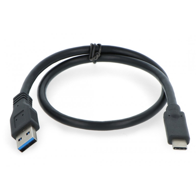 Przewód Akyga USB 3.0 A - USB 3.1 Typ C czarny - 0,5m