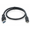 Przewód Akyga USB 3.0 A - USB 3.1 Typ C czarny - 0,5m - zdjęcie 2