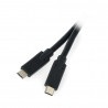 Przewód Akyga USB 3.1 Typ C - USB Typ C czarny -1m - zdjęcie 1