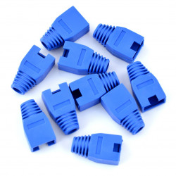 Odgiętka pełna na przewód RJ45 8P8C - niebieski - 10szt.