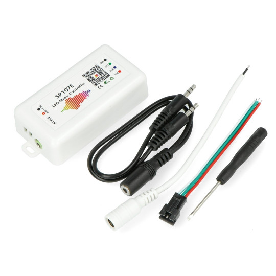 Контролер для адресних RGB світлодіодних стрічок та стрічок Bluetooth SP107E LED музичний контролер - світлові та музичні ефекти