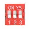 Przełącznik DIP switch 3-polowy - czerwony - zdjęcie 3