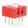 Przełącznik DIP switch 3-polowy - czerwony - zdjęcie 4
