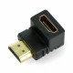 Przejściówka kątowa HDMI gniazdo - wtyk Przejściówka kątowa HDMI gniazdo - wtyk