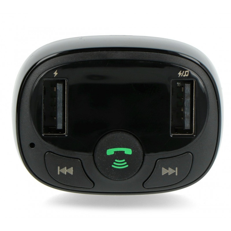 Transmiter samochodowy FM Baseus CCTM-01 Bluetooth  z funkcją ładowarki - czarny