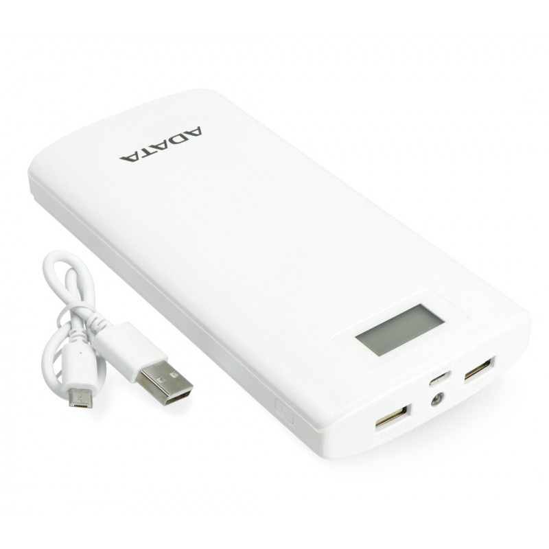 Mobilna bateria PowerBank ADATA P20000D 20000 mAh - biały