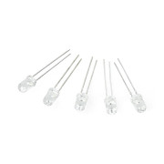 Dioda LED 5mm biała ciepła clear - 5szt.