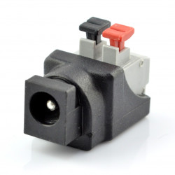 Gniazdo DC 5,5/2,1mm z szybkozłączem i przyciskami v2
