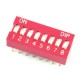 Przełącznik DIP switch 8-polowy - czerwony Przełącznik DIP switch 8-polowy - czerwony