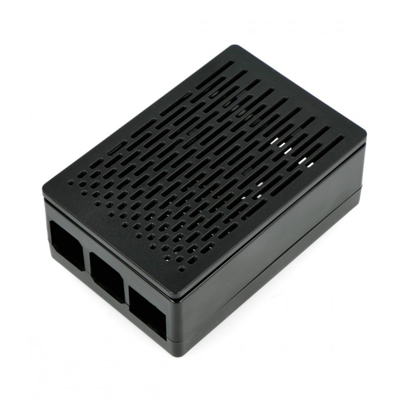 Obudowa Raspberry Pi model 4B - ABS - czarna - LT-4A04