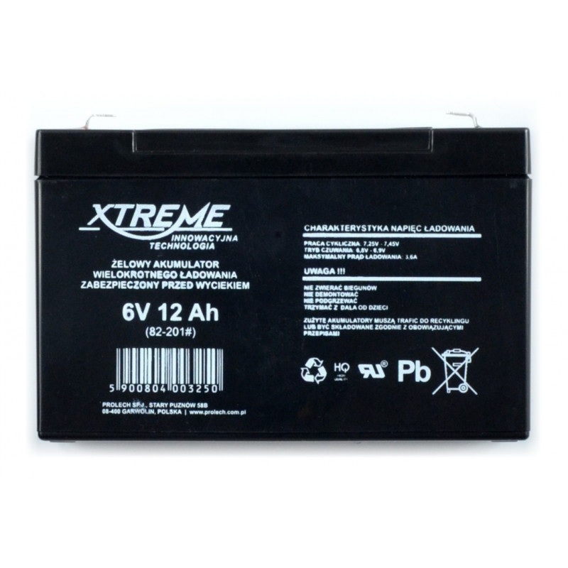Akumulator żelowy 6V 12Ah Xtreme