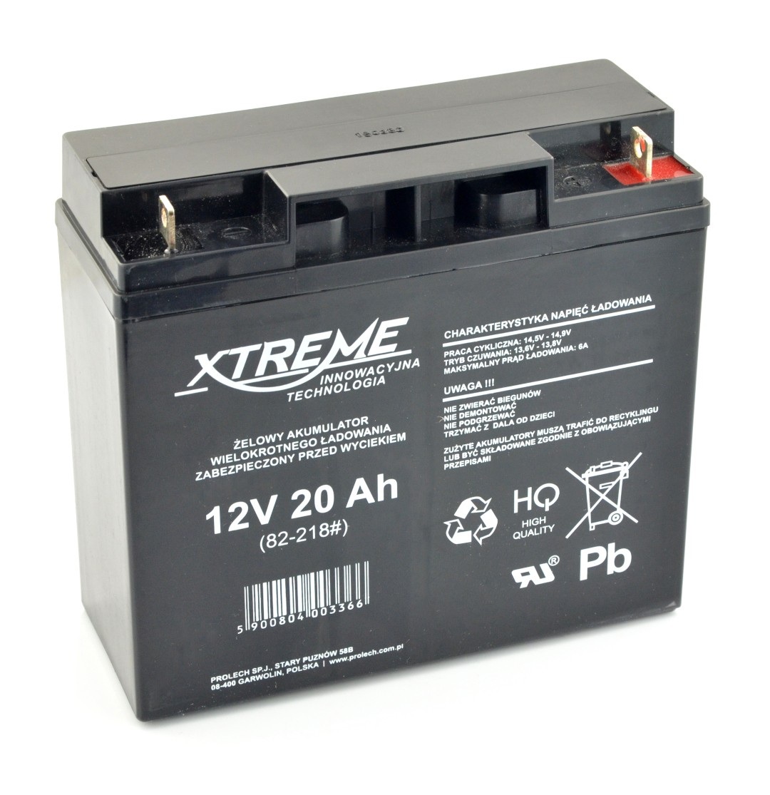 Akumulator żelowy 12V 20Ah Xtreme