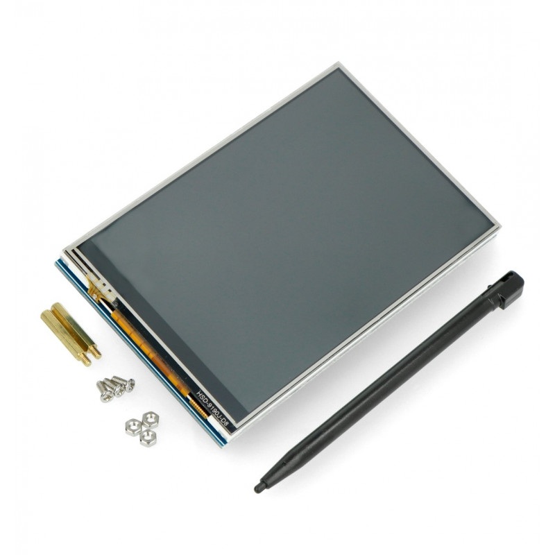 Ekran dotykowy rezystancyjny LCD TFT 4'' (C) 480x320px GPIO dla Raspberry Pi 4B/3B+/3B/Zero