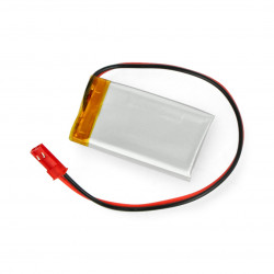 Akumulator Li-Pol Akyga 3,7V 1S 270mAh konektor+gniazdo 2,54 JST - 2 piny
