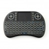 Klawiatura bezprzewodowa + touchpad Mini Key - czarna z podświetlaniem - zdjęcie 1