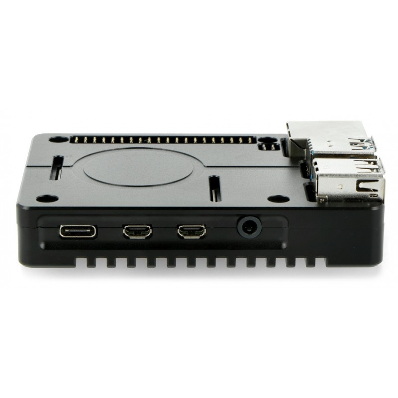 Obudowa Raspberry Pi model 4B - aluminiowa - LT-4BA05 - czarna