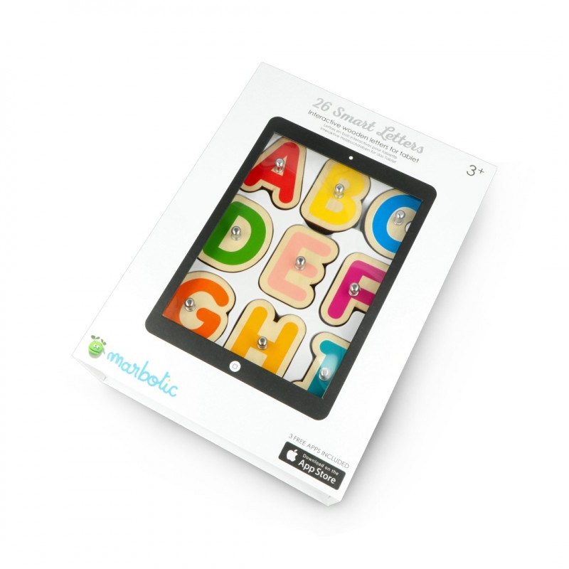 Marbotic Smart Letters - gra edukacyjna z drewnianymi literkami do tabletu