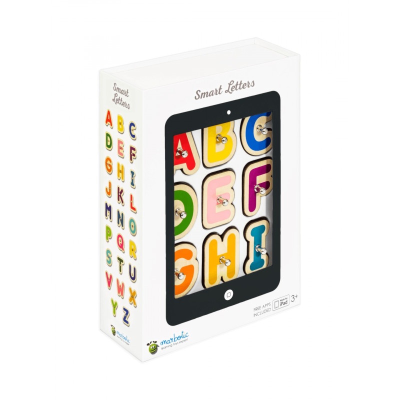 Marbotic Smart Letters - gra edukacyjna z drewnianymi literkami do tabletu