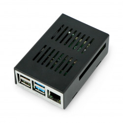 Obudowa do Raspberry Pi 4B - KKSB - czarno-srebrna