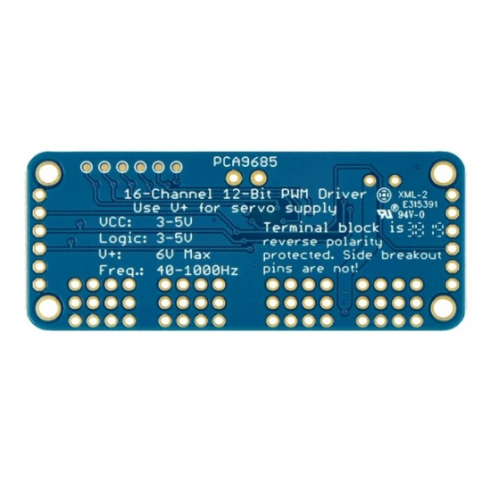 PCA9685 - 16-канальний, 12-бітний ШІМ I2C сервоконтролер - Adafruit 815