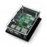 Obudowa do Raspberry Pi 4B box V2 na szynę DIN - czarno-przezroczysta - zdjęcie 1