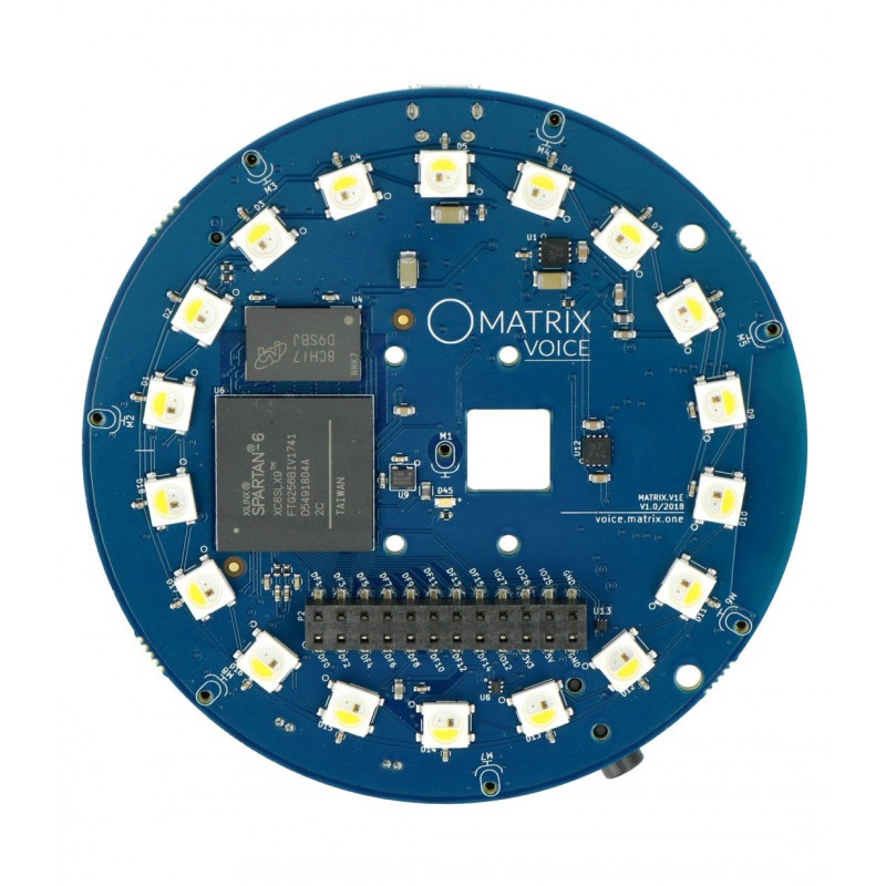 Matrix Voice ESP - moduł rozpoznawania głosu + 18 LED RGBW - WiFi, Bluetooth - nakładka dla Raspberry Pi