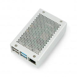 Obudowa do Raspberry Pi 4 - alumuminowa - srebrna