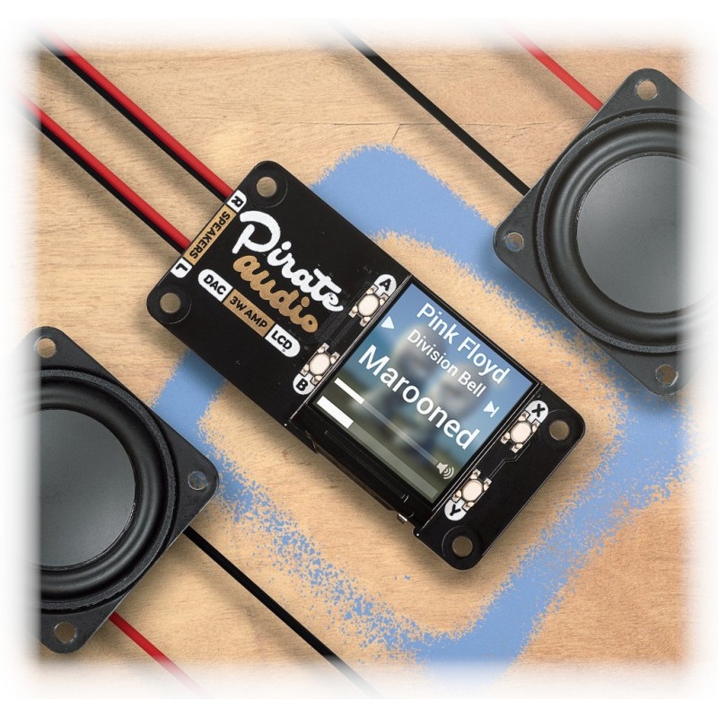Pirate Audio 3W Stereo Amp - wzmacniacz stereo 3W z wyświetlaczem - AMP dla Raspberry Pi