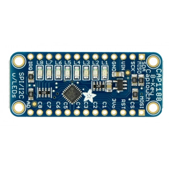 Модуль сенсорного екрана CAP1188 I2C/SPI - 8 кнопок - Adafruit 1602